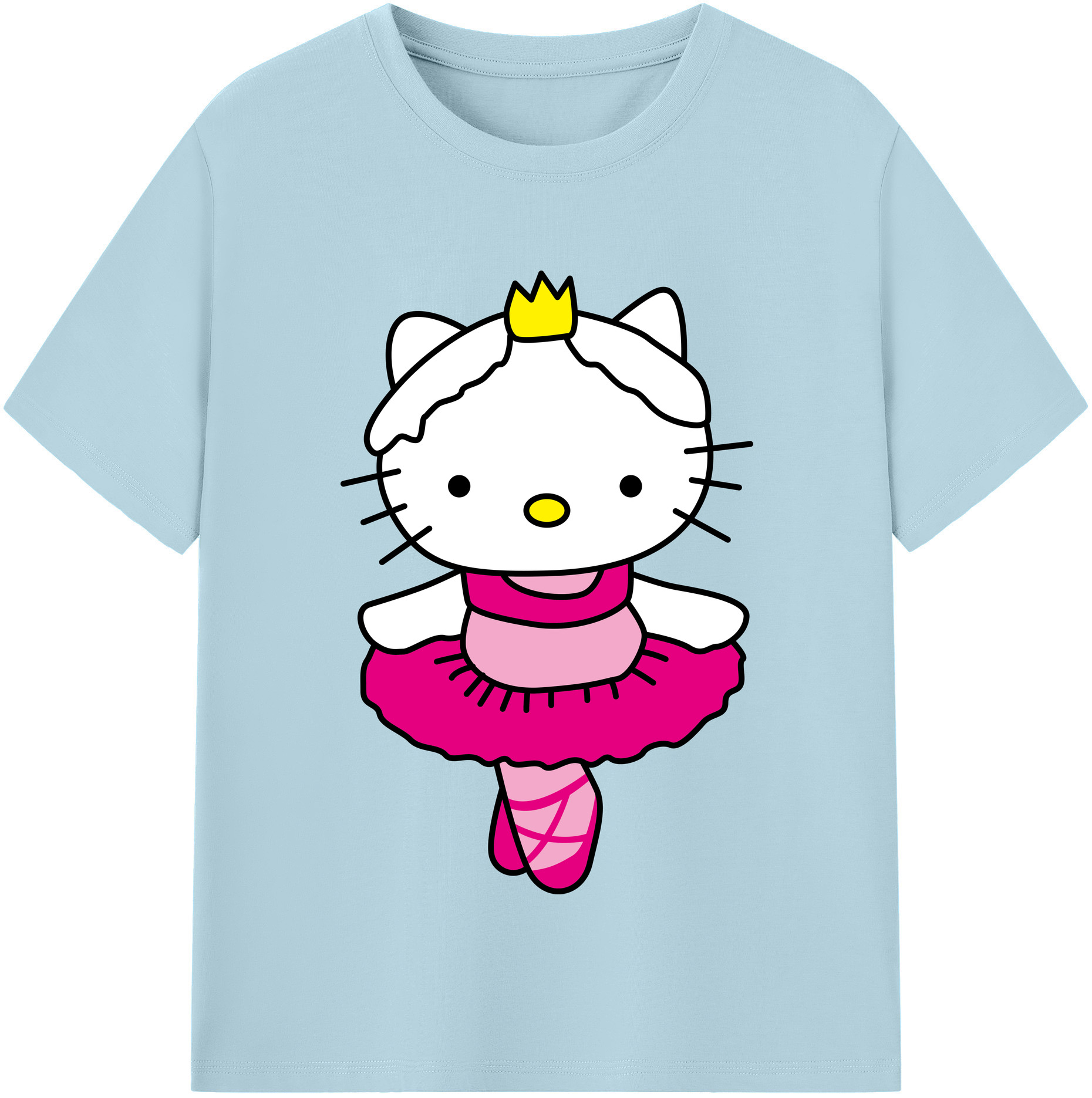 （画像用） Hello Kitty ハローキティ 綿100％半袖Tシャツ（フロントプリント）